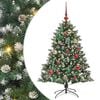 vidaXL Mű kar&aacute;csonyfa Z&ouml;ld 120 cm PVC &eacute;s Műanyag &eacute;s Ac&eacute;l
