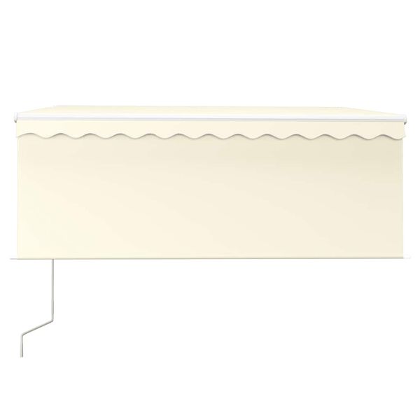 vidaXL kr&eacute;msz&iacute;nű sz&eacute;l&eacute;rz&eacute;kelős, LED-es napellenző redőnnyel 3 x 2,5 m