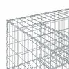 vidaXL Gabion emelt &aacute;gy Ez&uuml;st 80 x 80 x 40 cm Horganyzott ac&eacute;l