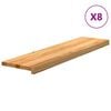 vidaXL 8 db t&ouml;m&ouml;r t&ouml;lgyfa vil&aacute;gosbarna l&eacute;pcsőfokok 100x25x2 cm