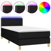 vidaXL fekete sz&ouml;vet rug&oacute;s &eacute;s LED-es &aacute;gy matraccal 80 x 200 cm