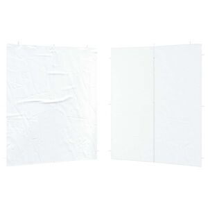 vidaXL Parti s&aacute;tor oldalfal 2 db 200 x 195 cm Feh&eacute;r PE &eacute;s ac&eacute;l