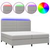 vidaXL vil&aacute;gossz&uuml;rke sz&ouml;vet rug&oacute;s &eacute;s LED-es &aacute;gy matraccal 200x200 cm