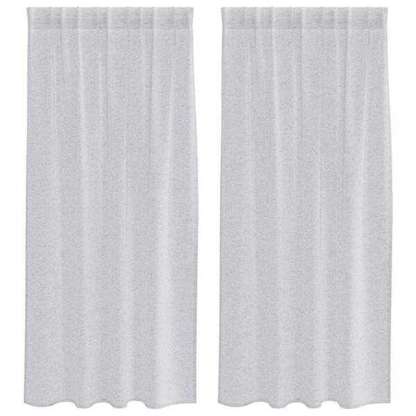 vidaXL Voile Függöny 2 pcs Világosszürke 175 x 140 cm Poliészter