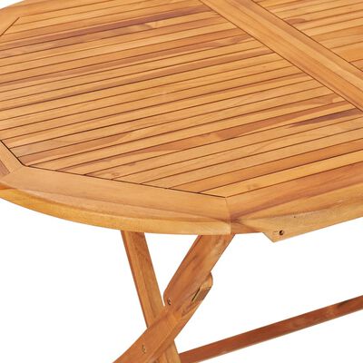 vidaXL összecsukható kerti tömör tíkfa asztal 160 x 80 x 75 cm