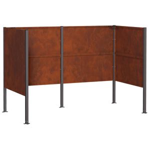 vidaXL Kuk&aacute;sl&aacute;da k&eacute;pernyő 167 x 85 x 113 cm Időj&aacute;r&aacute;s&aacute;ll&oacute; Ac&eacute;l Rozsd&aacute;s