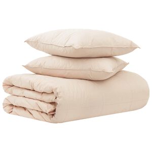 vidaXL Takar&oacute; szett 2 db 200 x 200 cm Minden &eacute;vszak Kapok Sz&aacute;l B&eacute;zs
