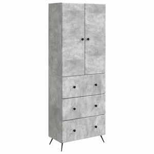 vidaXL Szekr&eacute;ny szett 2 db 66 x 34,5 x 90 cm Szerelt Fa Betonsz&uuml;rke