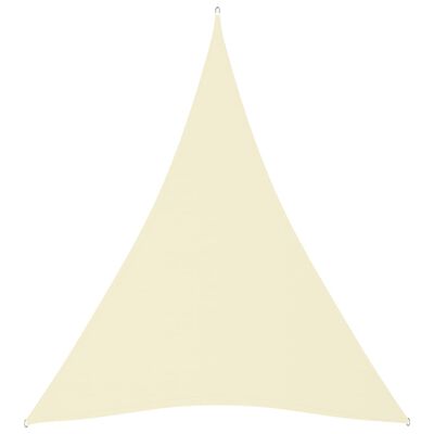 vidaXL krémszínű háromszög alakú oxford-szövet napvitorla 4x5x5 m