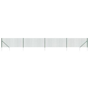 vidaXL z&ouml;ld dr&oacute;th&aacute;l&oacute;s ker&iacute;t&eacute;s c&ouml;vekekkel 0,8x10 m