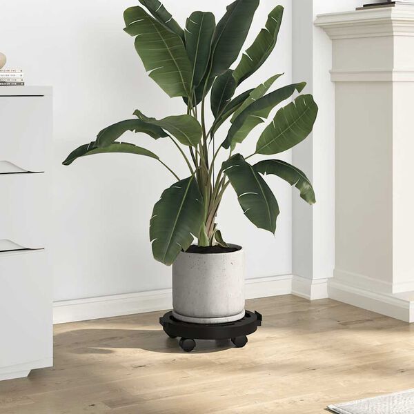 vidaXL 5 db fekete kerekes vir&aacute;gtart&oacute; &aacute;tm&eacute;rő 30 cm 170 kg