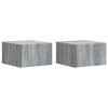 vidaXL Fali &eacute;jjeli szekr&eacute;ny 2 db Sz&uuml;rke Sonoma 33 x 34,5 x 20 cm