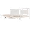 vidaXL fehér tömör fa extra hosszú ágykeret matrac nélkül 200 x 210 cm