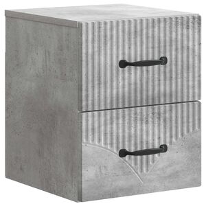 vidaXL Fali &eacute;jjeli szekr&eacute;ny Betonsz&uuml;rke 34,5 x 33 x 40 cm Szerelt Fa