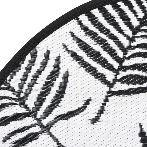 vidaXL k&uuml;lt&eacute;ri szőnyeg ARAKIL feh&eacute;r &eacute;s fekete &Oslash;160 cm PP