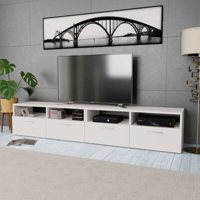 vidaXL 2 db fehér faforgácslap TV szekrény 95 x 35 x 36 cm