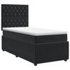 vidaXL Boxspring &aacute;gy matraccal fejt&aacute;ml&aacute;val Fekete 80 x 200 cm B&aacute;rsony