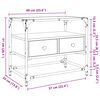 vidaXL sz&uuml;rke sonoma szerelt fa TV-szekr&eacute;ny &uuml;veglappal 60 x 35 x 51 cm