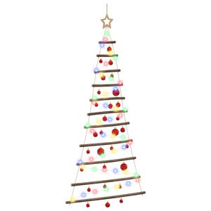 vidaXL F&uuml;ggő kar&aacute;csonyfa g&ouml;mb&ouml;kkel 150 cm 80 LED T&ouml;bbsz&iacute;nű