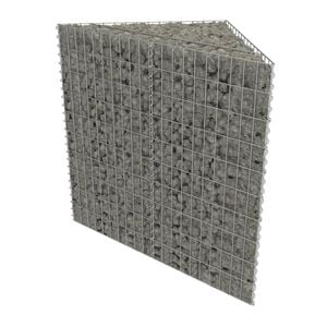 vidaXL horganyzott ac&eacute;l gabion magas&aacute;gy&aacute;s 75 x 75 x 100 cm