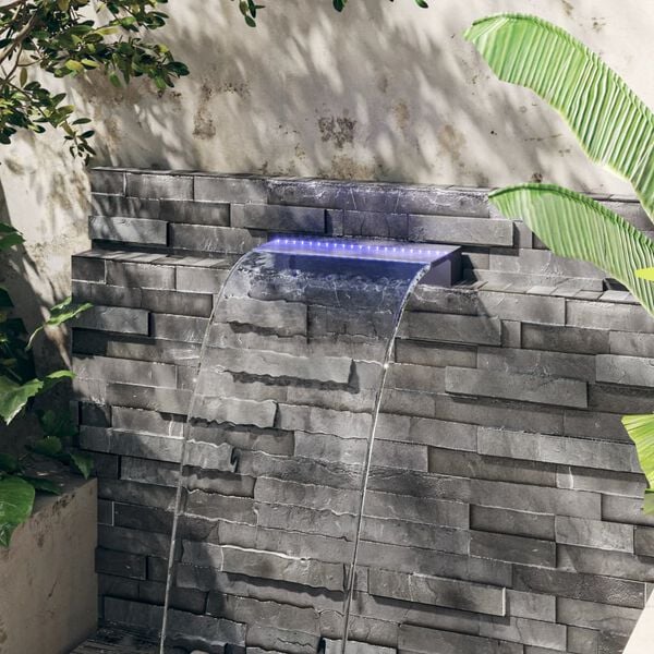 vidaXL akril v&iacute;zes&eacute;skifoly&oacute; RGB LED-ekkel 45 cm