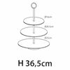Excellent Houseware matt fekete 3 szintes tálalóállvány 36,5 cm