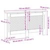 vidaXL feh&eacute;r MDF radi&aacute;torburkolat 152 x 19 x 81,5 cm
