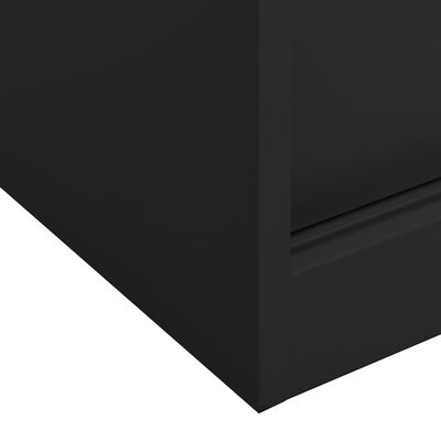 vidaXL antracitszürke acél tolóajtós irodai szekrény 90 x 40 x 90 cm