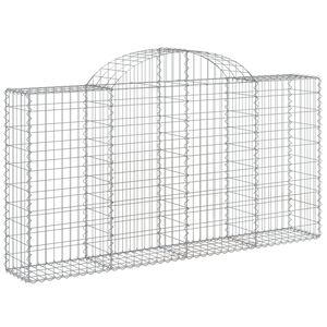 vidaXL &iacute;ves horganyzott vas gabion kos&aacute;r 200x30x100/120 cm