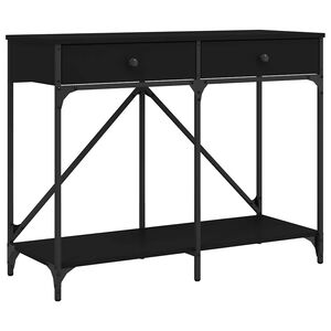 vidaXL fekete szerelt fa t&aacute;lal&oacute;asztal 100 x 39 x 78,5 cm