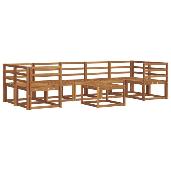 vidaXL K&uuml;lt&eacute;ri kanap&eacute; szett 8 pcs Term&eacute;szetes T&ouml;m&ouml;r Ak&aacute;cfa