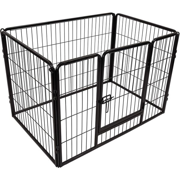 FLAMINGO Kazan M-es m&eacute;retű fekete kutyakennel 109 x 72 x 72 cm