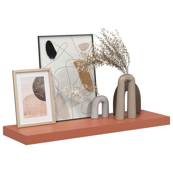 vidaXL Falpolc Falra szerelhető 4 pcs Piros 90 x 23,5 x 4 cm Faanyag