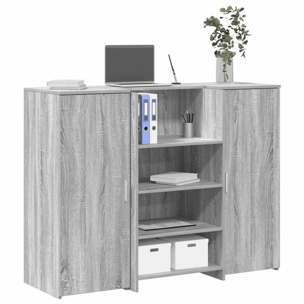 vidaXL recepci&oacute;s pult sz&uuml;rke sonoma 135x50x103,5 cm szerelt fa