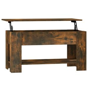vidaXL f&uuml;st&ouml;s t&ouml;lgy sz&iacute;nű szerelt fa doh&aacute;nyz&oacute;asztal 101 x 49 x 52 cm