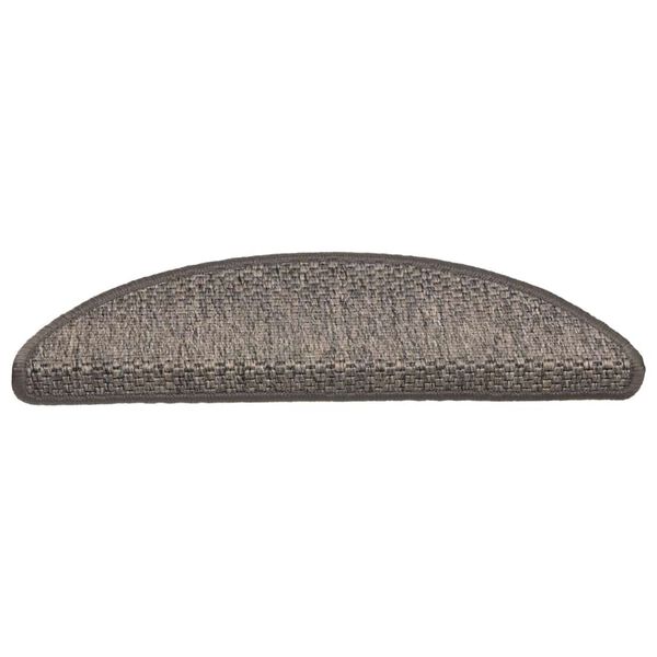 vidaXL 15 db szizál hatású barna bézs lépcsőszőnyeg 56 x 17 x 3 cm