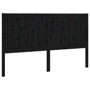 vidaXL fekete t&ouml;m&ouml;r fenyőfa &aacute;gyfejt&aacute;mla 125,5 x 4 x 100 cm
