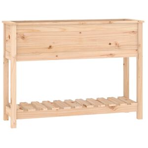 vidaXL t&ouml;m&ouml;r fenyőfa n&ouml;v&eacute;nytart&oacute; polccal 111,5x34,5x81 cm
