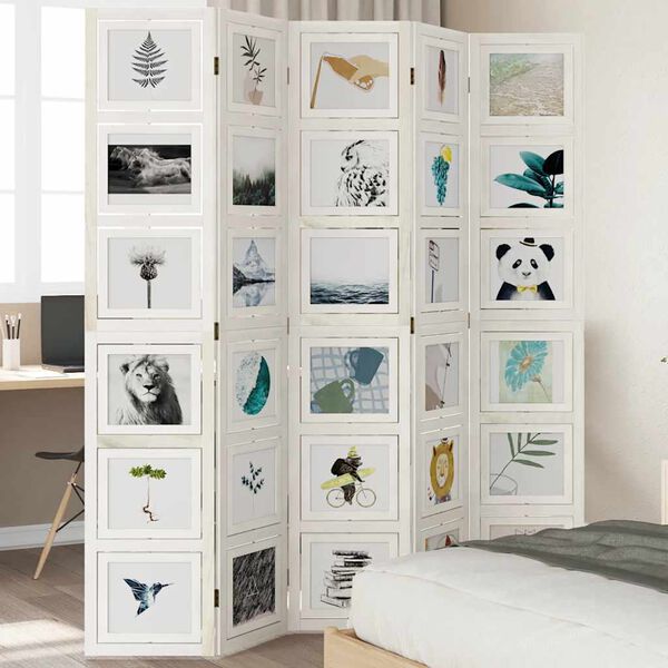 vidaXL 5 paneles feh&eacute;r t&ouml;m&ouml;r cs&aacute;sz&aacute;rfa t&eacute;relv&aacute;laszt&oacute;