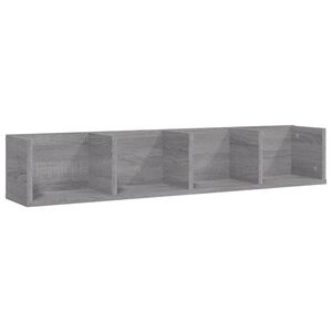 vidaXL sz&uuml;rke sonoma sz&iacute;nű szerelt fa fali CD-polc 100 x 18 x 18 cm