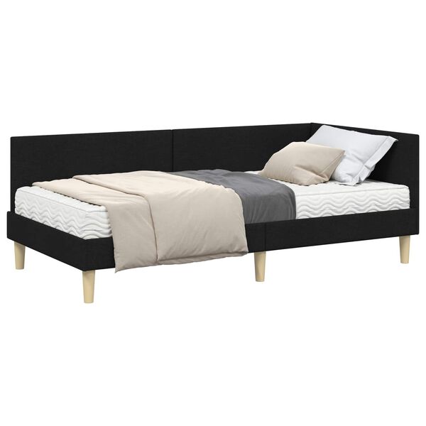 vidaXL Sarok &Aacute;gykeret Matraccal Egy&eacute;b fejt&aacute;ml&aacute;val 2 pcs Z&ouml;ld sz&ouml;vet