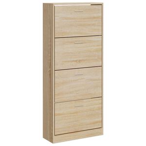 vidaXL sonoma t&ouml;lgy sz&iacute;nű szerelt fa cipőszekr&eacute;ny 63x24x147 cm