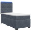 vidaXL Boxspring &aacute;gy matraccal &eacute;s LED-del S&ouml;t&eacute;tsz&uuml;rke 90 x 190 cm