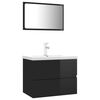 vidaXL magasf&eacute;nyű fekete szerelt fa f&uuml;rdőszobai b&uacute;torszett