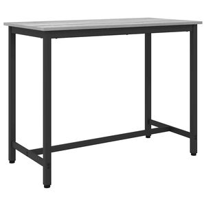 vidaXL asztal Sz&uuml;rke Sonoma 100 x 50 x 76,5 cm Műszaki fa &eacute;s ac&eacute;l