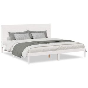 vidaXL feh&eacute;r t&ouml;m&ouml;r fa extra hossz&uacute; &aacute;gykeret matrac n&eacute;lk&uuml;l 200 x 220 cm