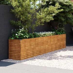 vidaXL Corten ac&eacute;l kerti magas&aacute;gy&aacute;s 385 x 50 x 69 cm