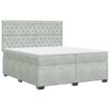vidaXL Boxspring &aacute;gy matraccal Vil&aacute;gossz&uuml;rke 200 x 200 cm B&aacute;rsony