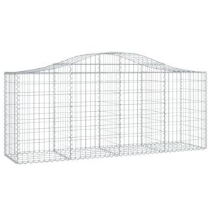 vidaXL &iacute;ves horganyzott vas gabion kos&aacute;r 200x50x80/100 cm