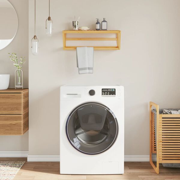 vidaXL falra szerelhető bambusz t&ouml;r&ouml;lk&ouml;zőtart&oacute; polc 60 x 25 x 20 cm